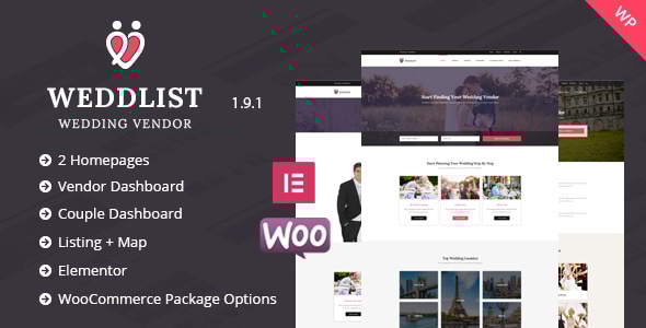 Weddlist - Wedding Vendor Directory WordPress Theme Logo